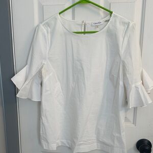 Calvin Klein Women's Elegant White Blouse